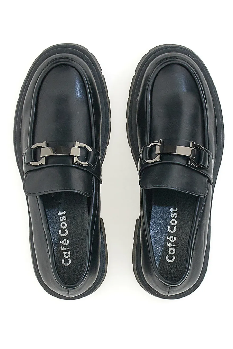 Mocassini Neri Con Platform Cafe' Cost 2102613