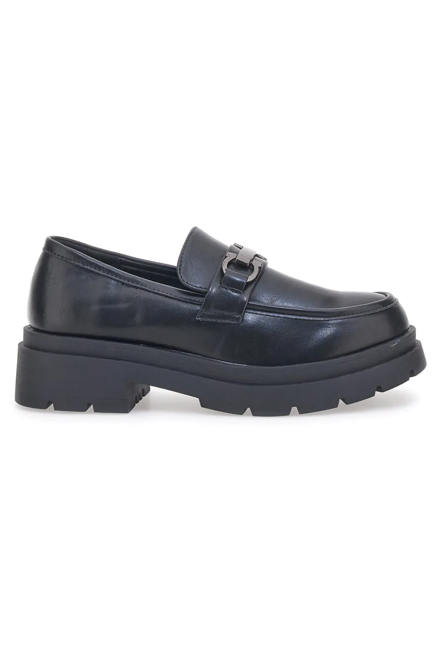 Mocassini Neri Con Platform Cafe' Cost 2102613
