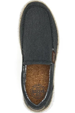 Mocassini Neri con Rafia Decorativa MAX DILLAN DAVID TWILL