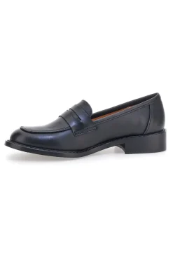 Mocassini neri con soletta in pelle Le Havre Paris 666K01N