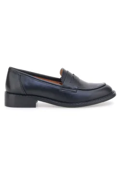 Mocassini neri con soletta in pelle Le Havre Paris 666K01N