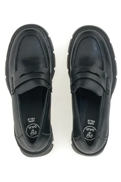Mocassini Neri Con Tacco Galia 91179