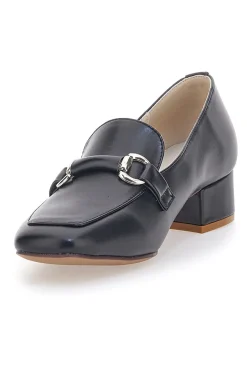 Mocassini Neri Con Tacco e Punta Quadrata Da Donna Energy 1400