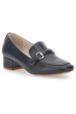 Mocassini Neri Con Tacco e Punta Quadrata Da Donna Energy 1400