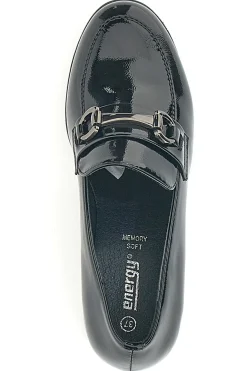 Mocassini Neri Effetto Lucido con Soletta Memory Soft Energy 379