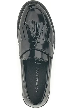 Mocassini neri effetto lucido con nappine LE HAVRE PARIS 5811