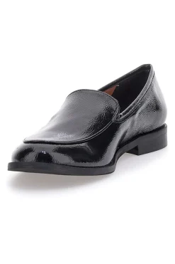 Mocassini neri effetto vernice slip-on Pittarello glam 3659
