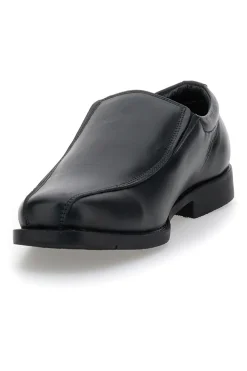 Mocassini neri eleganti slip on in pelle Claremorris 02CROSS