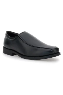 Mocassini neri eleganti slip on in pelle Claremorris 02CROSS