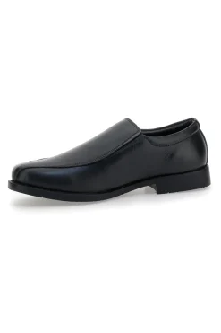 Mocassini neri eleganti slip on in pelle Claremorris 02CROSS