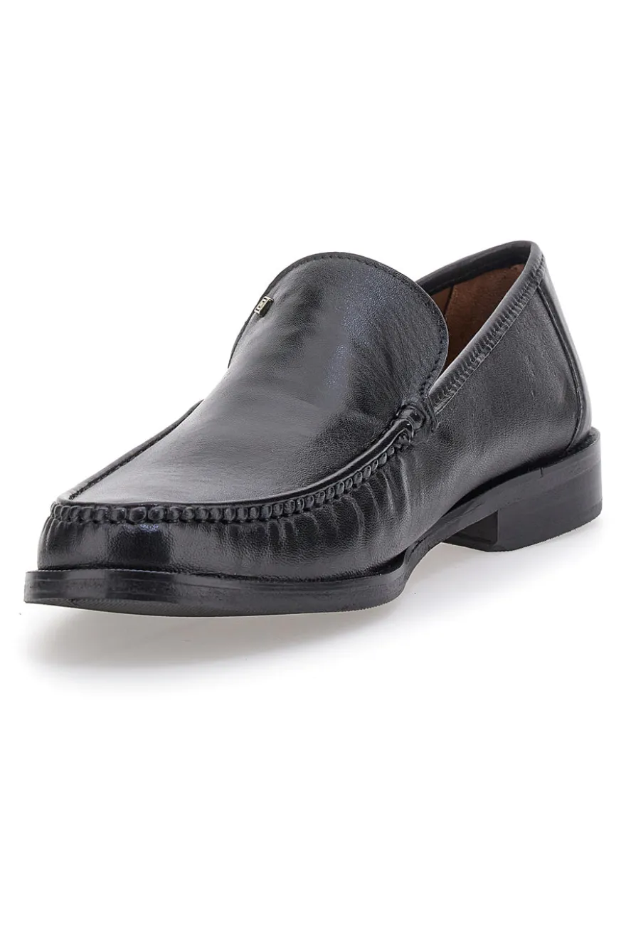 Mocassini Neri in Pelle Claremorris 564