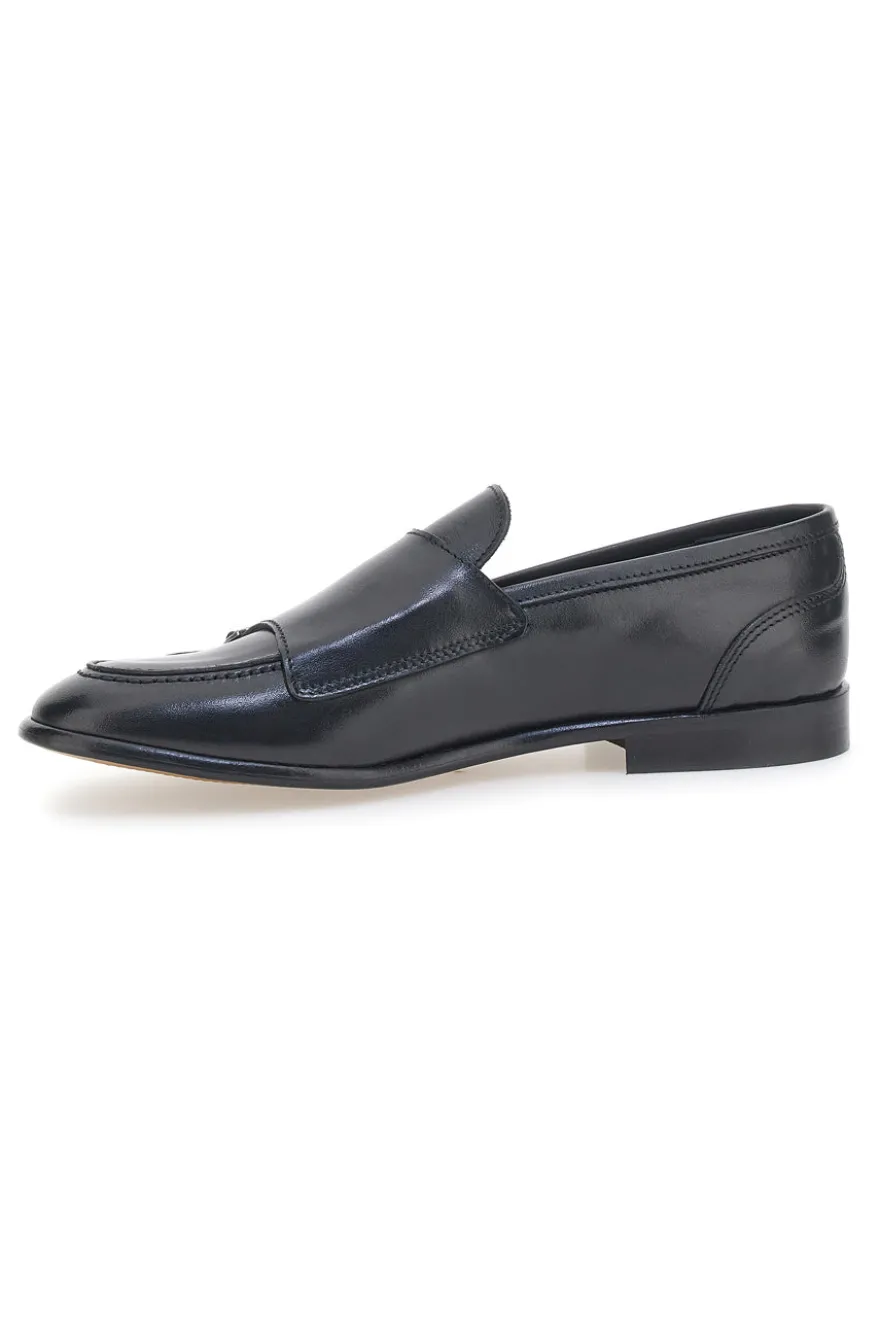 Mocassini Neri In Vera Pelle Made In Italy Pittarello 2371