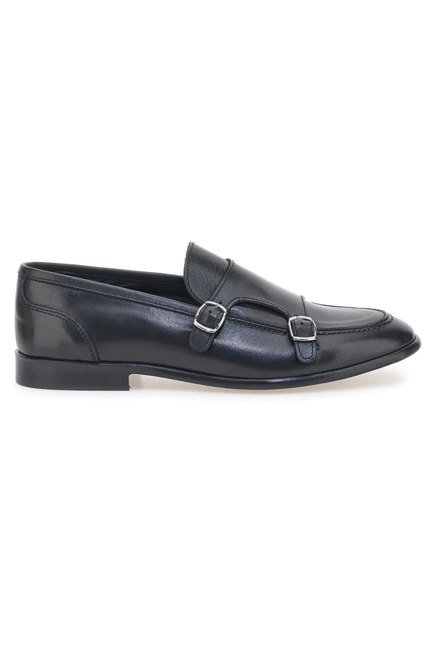 Mocassini Neri In Vera Pelle Made In Italy Pittarello 2371