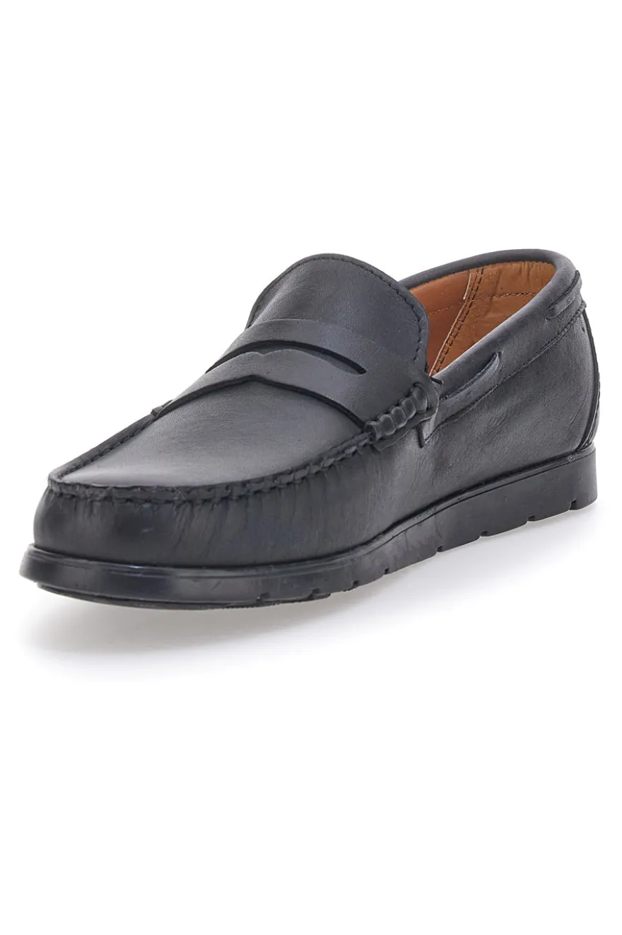 Mocassini Neri In Vera Pelle Made In Italy Jerpoint 07