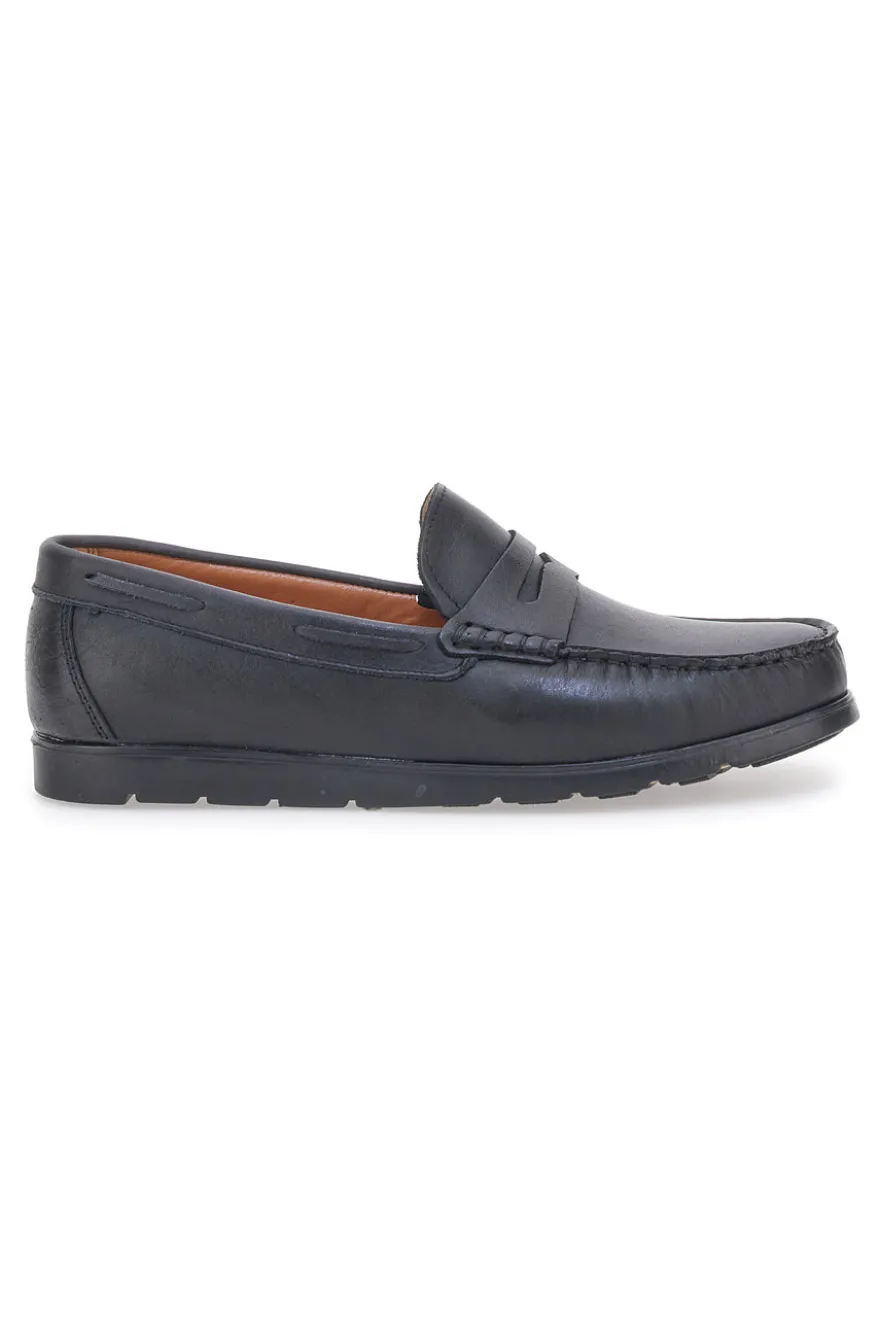 Mocassini Neri In Vera Pelle Made In Italy Jerpoint 07