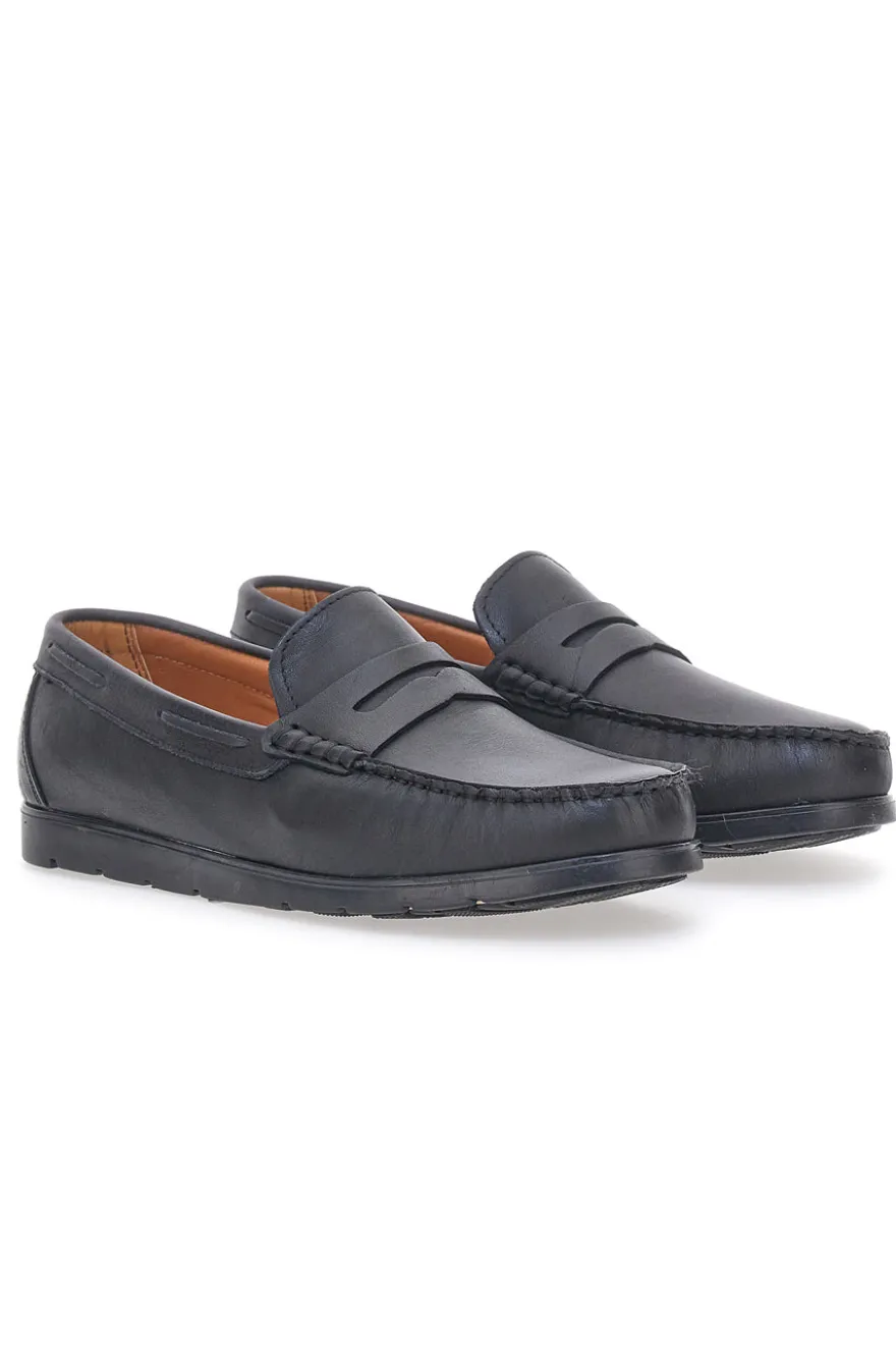 Mocassini Neri In Vera Pelle Made In Italy Jerpoint 07