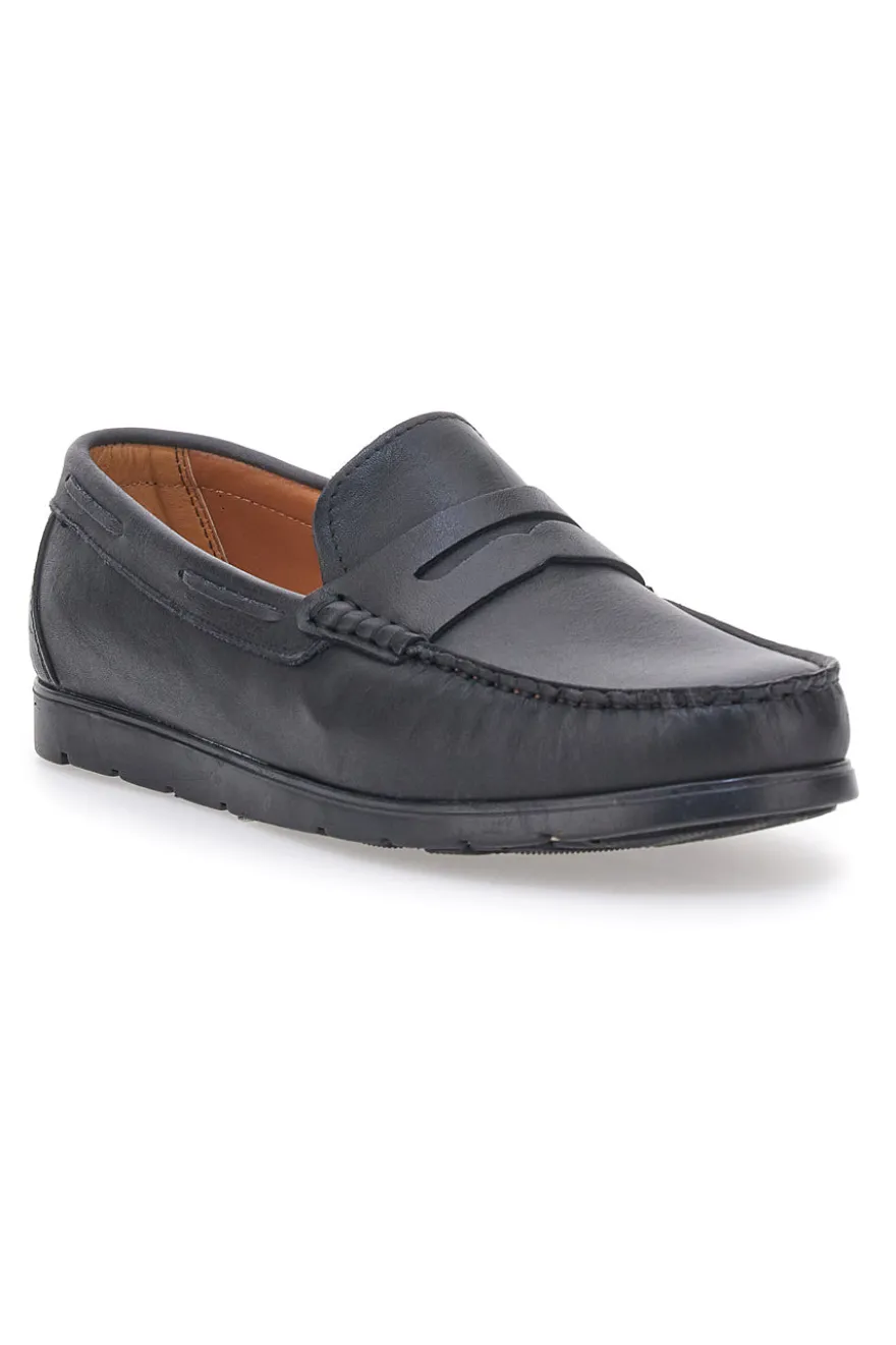 Mocassini Neri In Vera Pelle Made In Italy Jerpoint 07