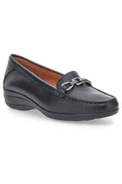 Mocassini neri in vera pelle made in Italy Pittarello Focus 8135