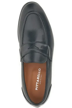 Mocassini neri in vera pelle Pittarello 070