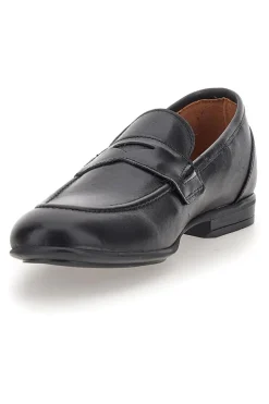 Mocassini neri in vera pelle Pittarello 070