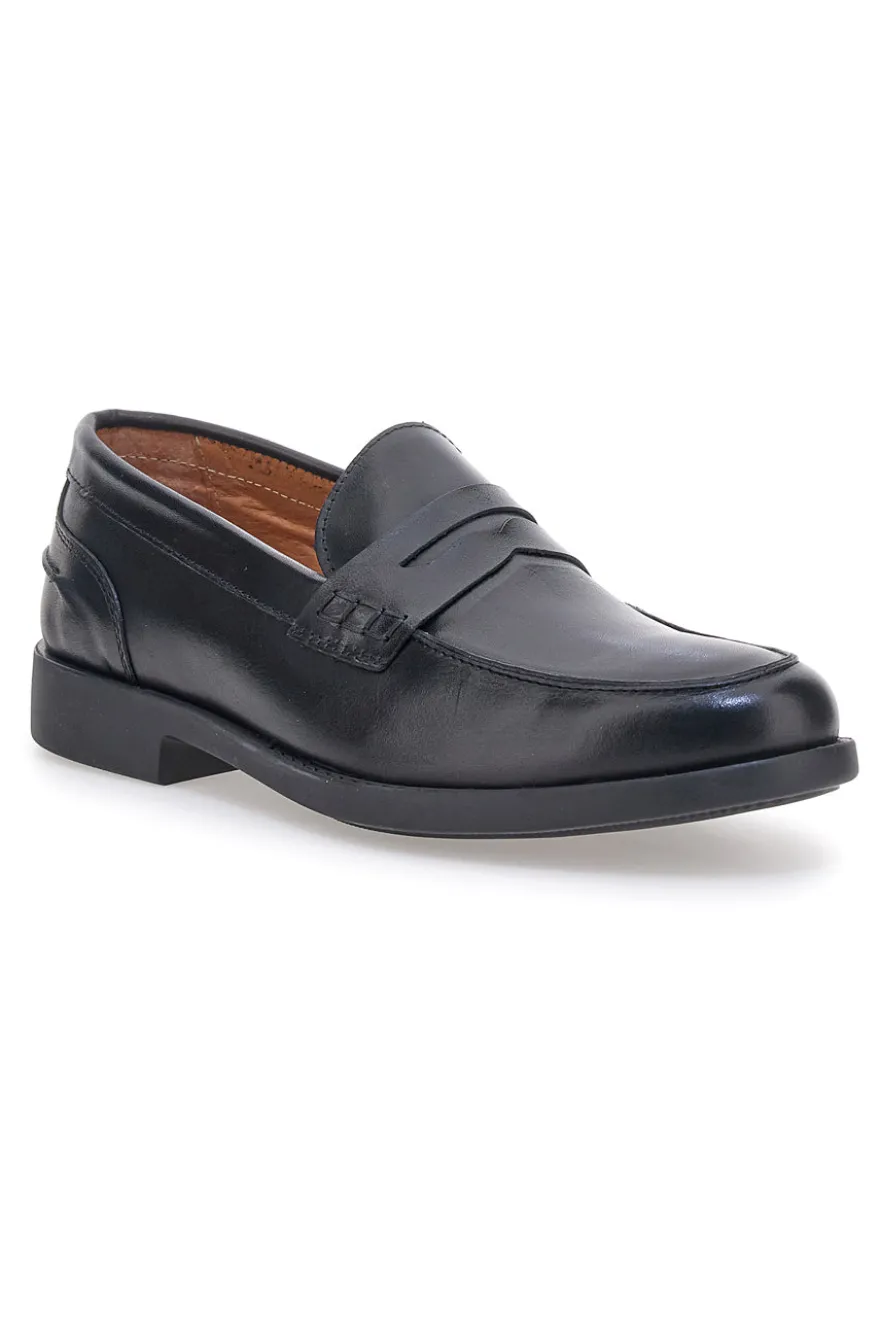 Mocassini neri in vera pelle Pittarello 14