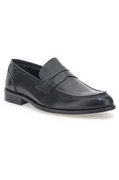 Mocassini Neri In Vera Pelle Made In Italy Pittarello 77109
