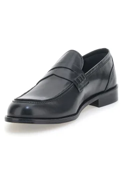Mocassini Neri In Vera Pelle Made In Italy Pittarello 77109
