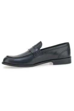 Mocassini Neri In Vera Pelle Made In Italy Pittarello 77109