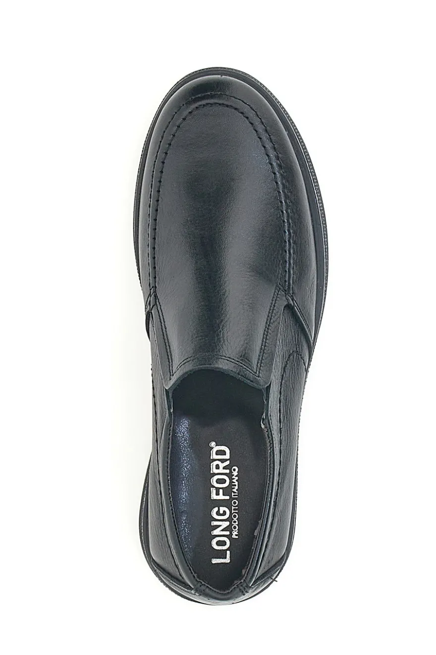 Mocassini Neri In Vera Pelle Made In Italy Longford 3