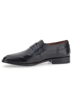 Mocassini Neri In Vera Pelle Claremorris 653