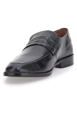 Mocassini Neri In Vera Pelle Claremorris 653