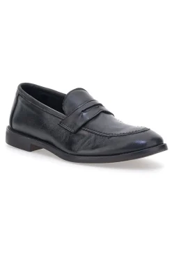 Mocassini neri pelle made in italy Pittarello plus 4056