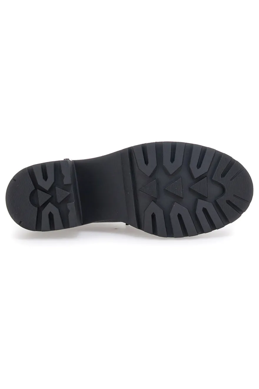 Mocassini Neri Platform con Brillantini Bettyflowers 01