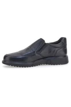Mocassini neri slip-on in pelle con elastici Claremorris 18102995