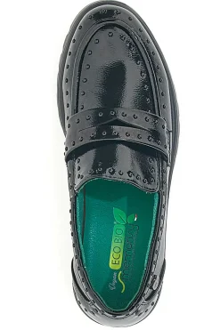 Mocassini neri Vegan effetto lucido ECO BIO J528246