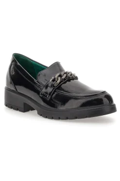 Mocassini neri Vegan effetto lucido ECO BIO J52322B6