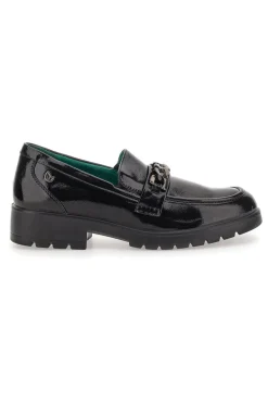Mocassini neri Vegan effetto lucido ECO BIO J52322B6