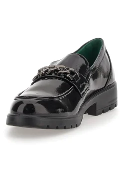 Mocassini neri Vegan effetto lucido ECO BIO J52322B6