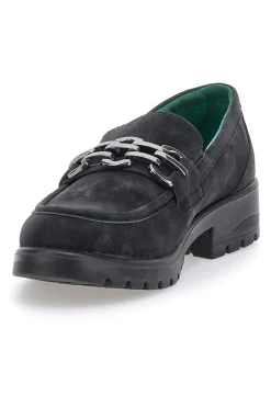 Mocassini neri Vegan effetto velluto ECO BIO J528706
