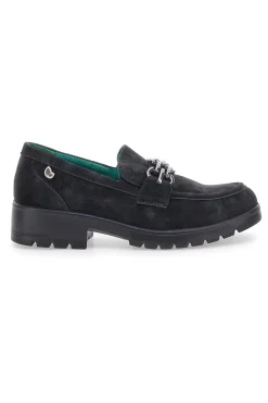 Mocassini neri Vegan effetto velluto ECO BIO J528706