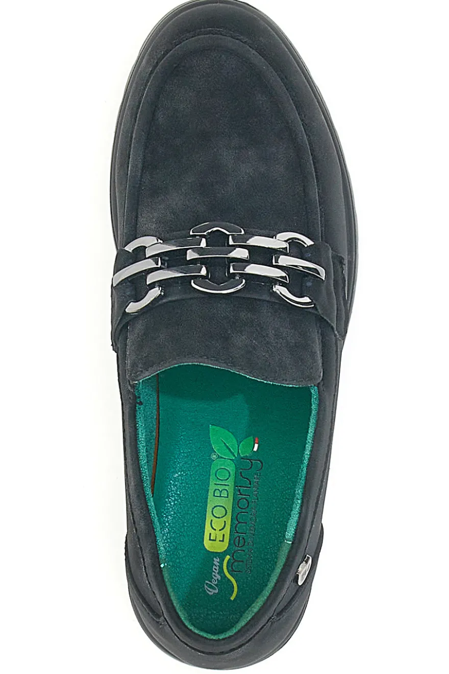 Mocassini neri Vegan effetto velluto ECO BIO J528706