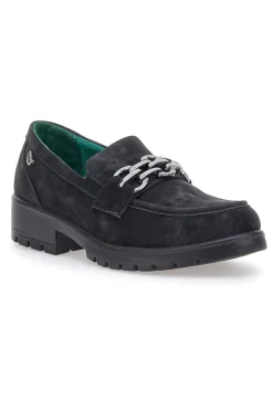 Mocassini neri Vegan effetto velluto ECO BIO J528706