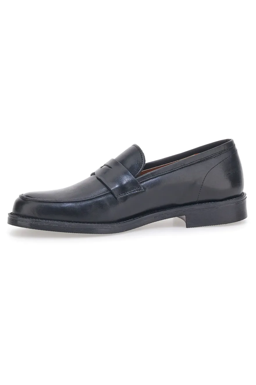 Mocassini Neri Vera Pelle Longford 711
