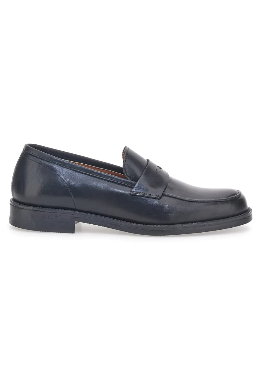Mocassini Neri Vera Pelle Longford 711