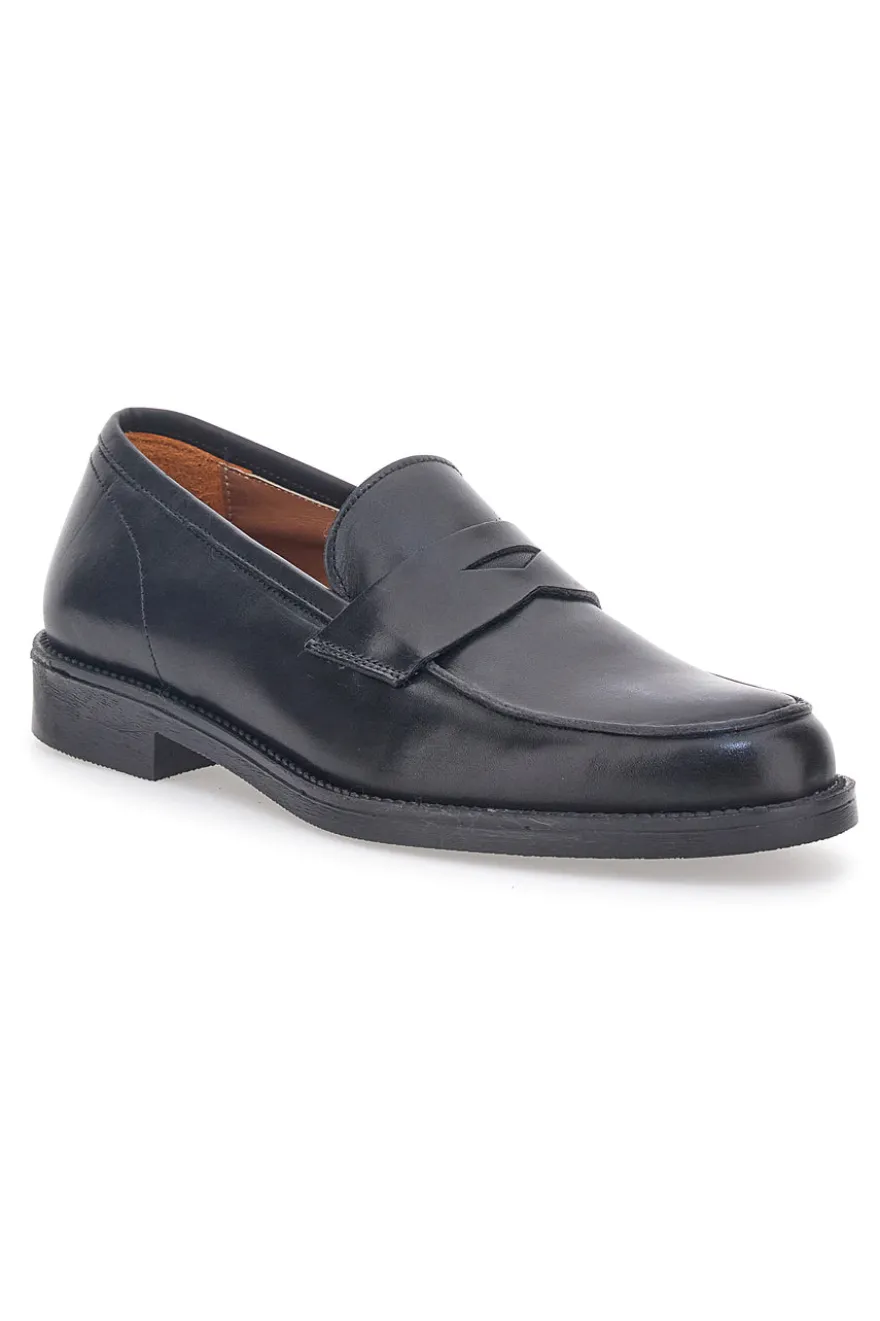 Mocassini Neri Vera Pelle Longford 711