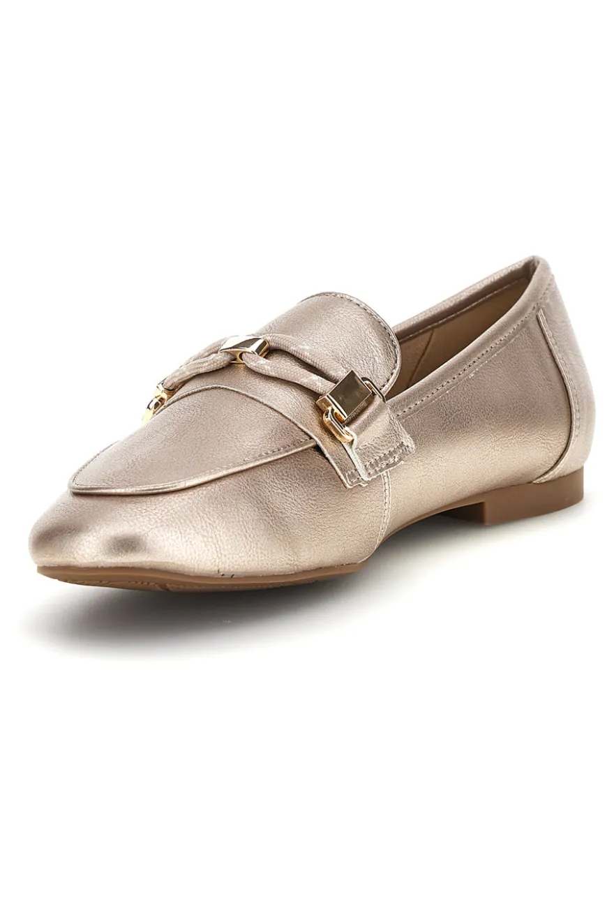 Mocassini oro con morsetto Le havre paris TW26S2300812