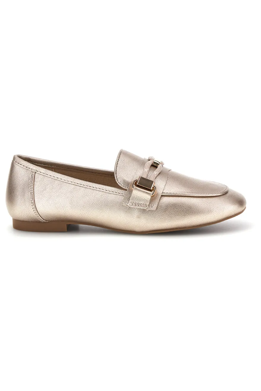Mocassini oro con morsetto Le havre paris TW26S2300812