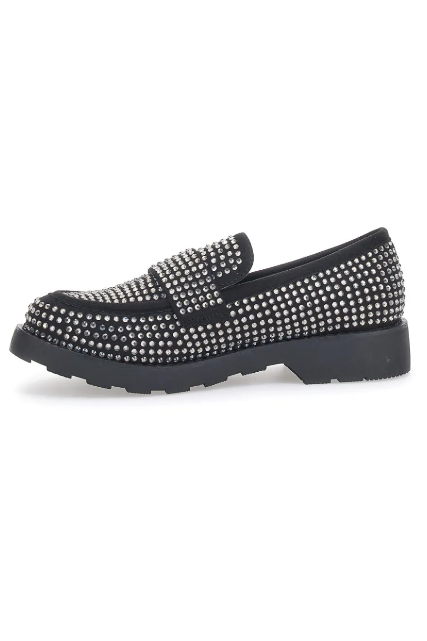 Mocassini Pittarello Glam 1102 Nero Strass