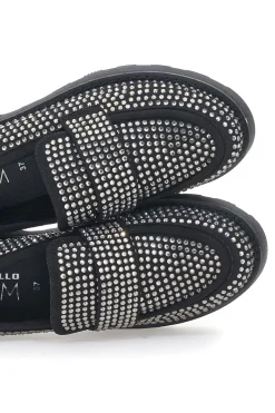 Mocassini Pittarello Glam 1102 Nero Strass