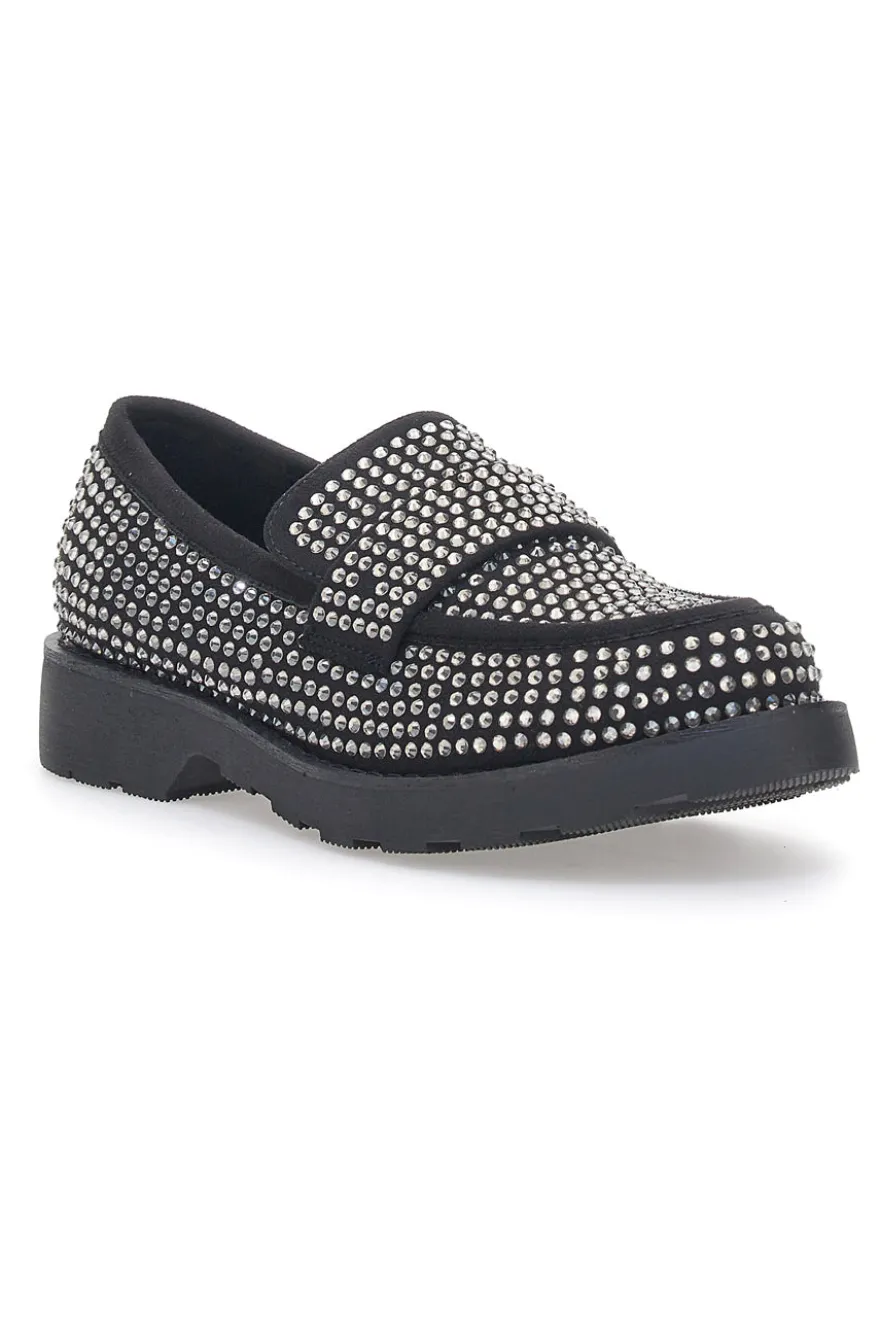 Mocassini Pittarello Glam 1102 Nero Strass